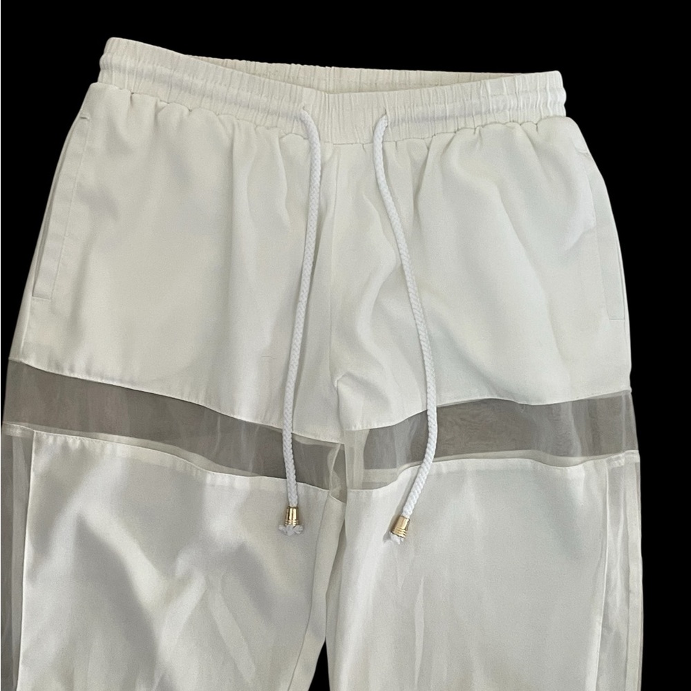 Tobi White Pants with Sheer Panels - Sz Small - Picture 3 of 9